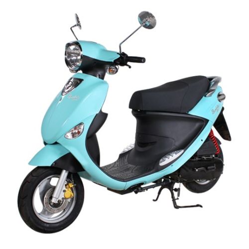 Turquoise Buddy 50 scooter for sale, EZ Bike and Scooters of North Hampshire