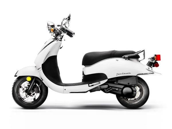 Matte White Cali Classic 200i scooter for sale in Seacoast NH