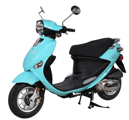 Turquoise Buddy 125 scooter for sale, EZ Bikes & Scooters of North Hampshire